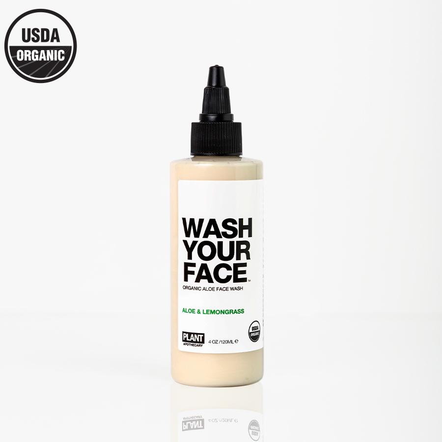 WASH YOUR FACE Certified Organic Aloe Face Wash